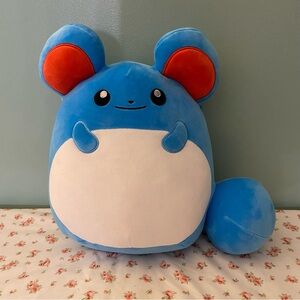 NWOT 14" Inch Marill Pokemon Squishmallow Soft Mochi Kawaii Plush Toy Stuffie